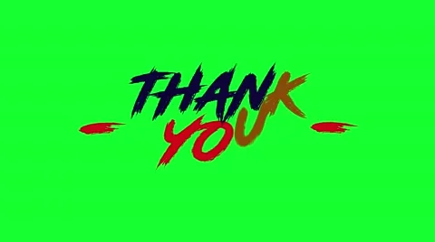 4 Animated Green Screen Text THANK YOU Stock Footage
