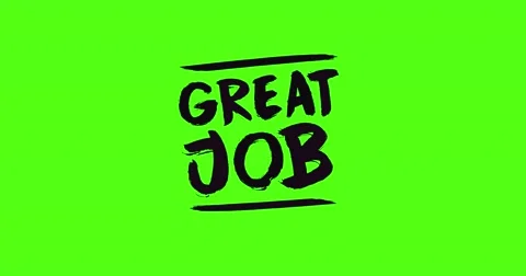 4 Animated Green Screen Text GREAT JOB 動画素材 67704784