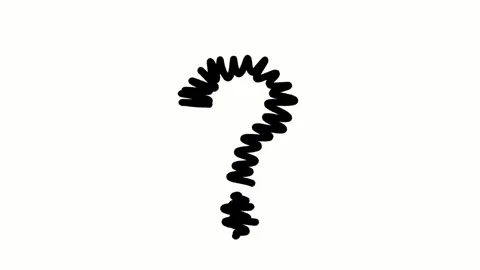 4. Animated Sketch Question Mark Looping Hand Drawn Icon on White Background Stock Footage 306863754