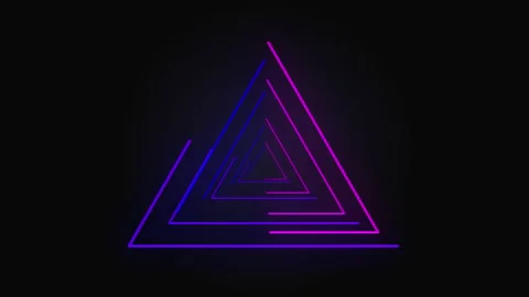 4 animation options with neon triangles. Stock Footage 139039599