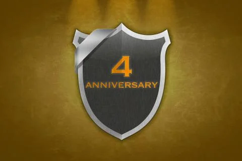 4 anniversary. Stock Illustration