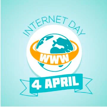 4 April Internet day Stock Illustration