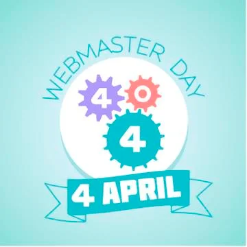 4 April Webmaster day Stock Illustration