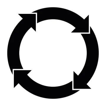 4 arrows in circle Stock Illustration