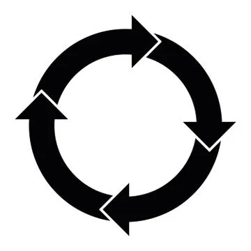 4 arrows in circle Stock Illustration