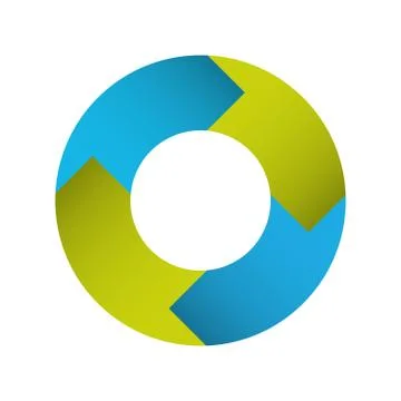 4 arrows in circle Stock Illustration