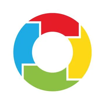 4 arrows in circle Stock Illustration