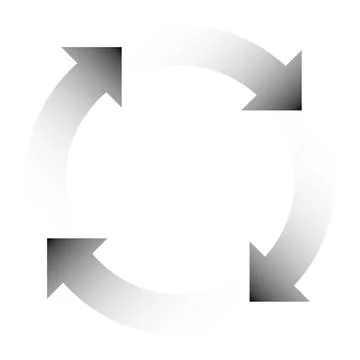 4 arrows in circle Stock Illustration