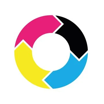 4 arrows in circle Stockillustratie