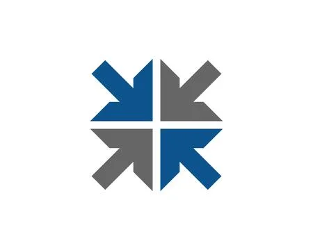 4 arrows logo icon template Stock Illustration
