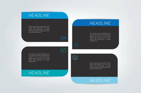 4 arrows  scheme, chart, template, infographic. Stock Illustration