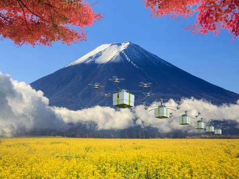 4 axis fast delivery machine with nice background color Stock Illustration