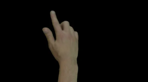 4 Back Swipes Pre-keyed Touch-screen Gestures, Black Background &amp; Alpha. Video stock 30385653