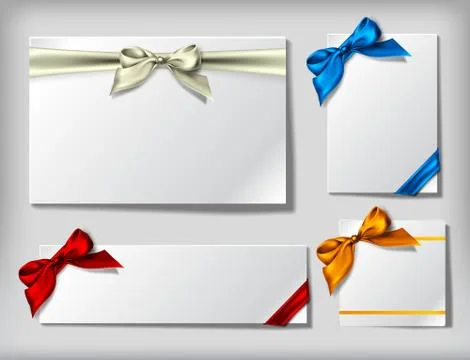 4 blank cards Stock Illustration