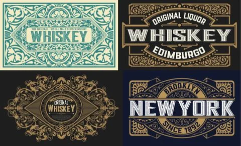 4 cards for packing Stock Illustration