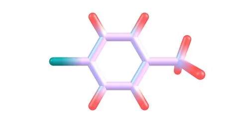 4-chlorotoluene molecular structure isolated on white Stockillustratie