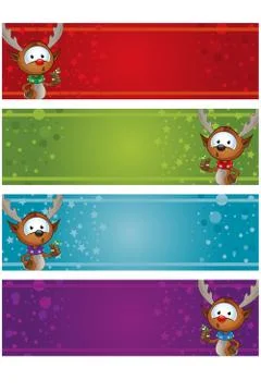 4 christmas banners Stock Illustration