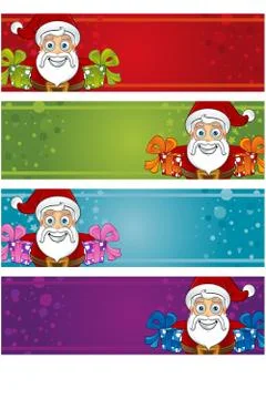 4 christmas banners Stock Illustration