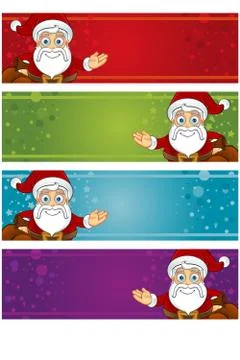 4 christmas banners Stock Illustration