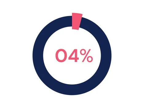 4% circle diagrams Infographics vector, 4 Percentage ready to use for web d.. Stock Illustration