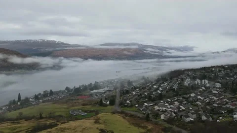 #4 Clouds and Fog in Mountain Range - Flat Profile Stock Footage 220224152