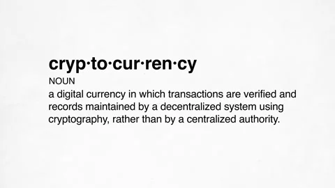 4 crypto definition animation on white background Vídeos de archivo 267168143