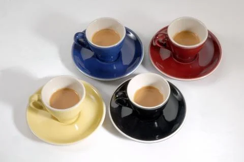4 cups of coffee Foto stock