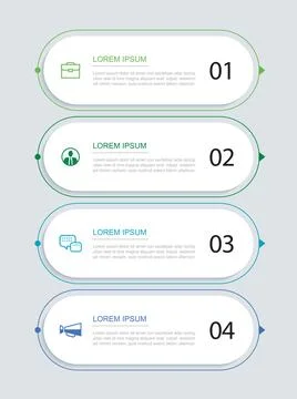 4 data infographics tab layout template. Illustration business abstract bac.. Stock Illustration