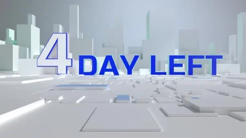 4 day left Stock Footage 268403861