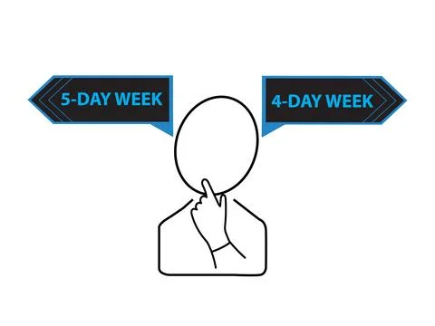 4 day week Stock Illustration