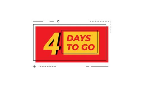 4 days to go last countdown icon. Ilustração Stock