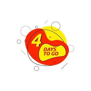 4 days to go last countdown Stock Illustration
