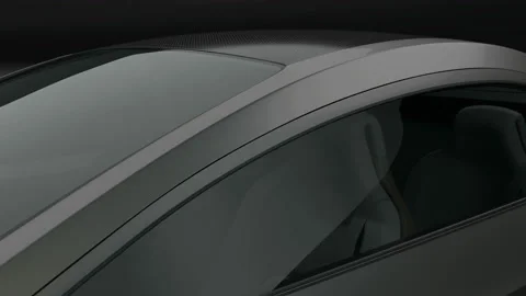 4 different camera angles of black electric sports car Stock Footage 126563908