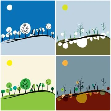 4 different vector illustrations in the same package Stock Illustration