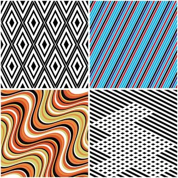 4 different vector patterns in the same package_a Stock Illustration
