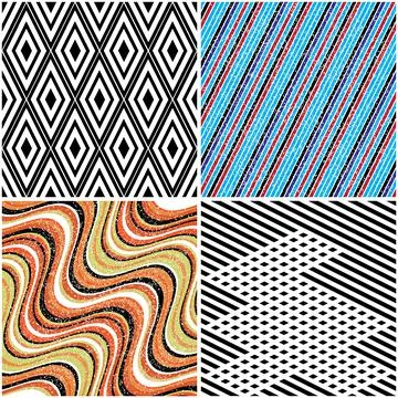 4 different vector patterns in the same package_d 스톡 일러스트