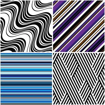 4 different vector patterns in the same package_f Stockillustratie