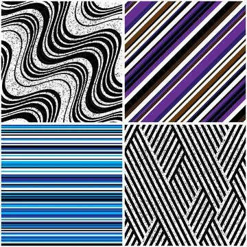 4 different vector patterns in the same package_h イラスト素材