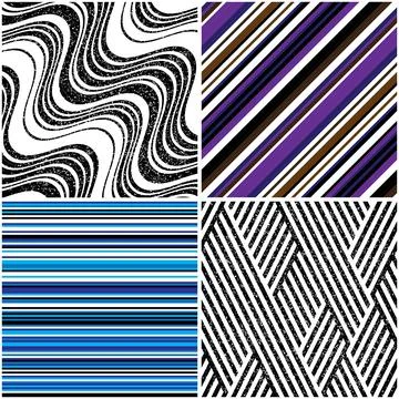 4 different vector patterns in the same package_g Stockillustratie
