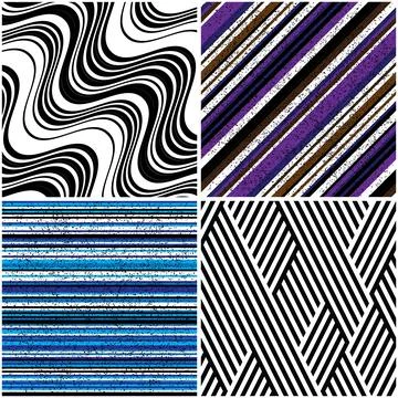 4 different vector patterns in the same package_i 스톡 일러스트