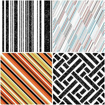 4 different vector patterns in the same package_b 스톡 일러스트