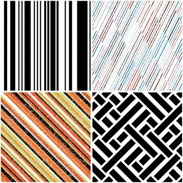 4 different vector patterns in the same package_d Stockillustratie