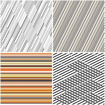 4 different vector patterns in the same package_f Stock Illustration