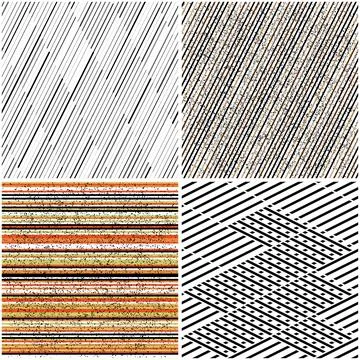 4 different vector patterns in the same package_i 스톡 일러스트