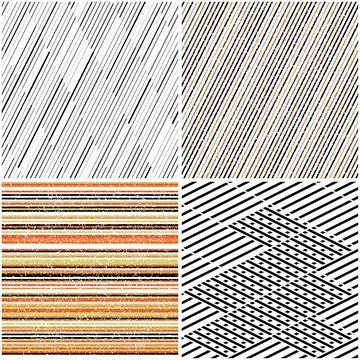 4 different vector patterns in the same package_j Stockillustratie