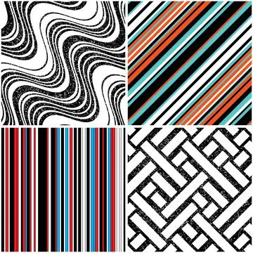 4 different vector patterns in the same package_l Stockillustratie