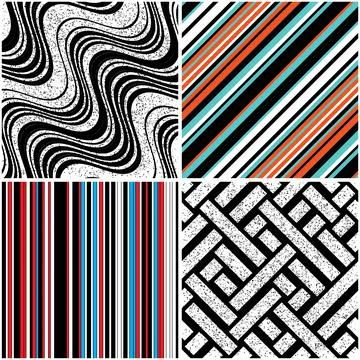 4 different vector patterns in the same package_m 스톡 일러스트