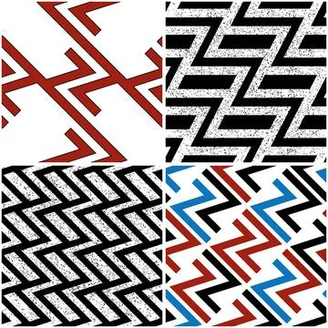 4 different vector patterns in the same package_d Stock Illustration