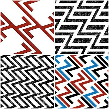 4 different vector patterns in the same package_e Stockillustratie