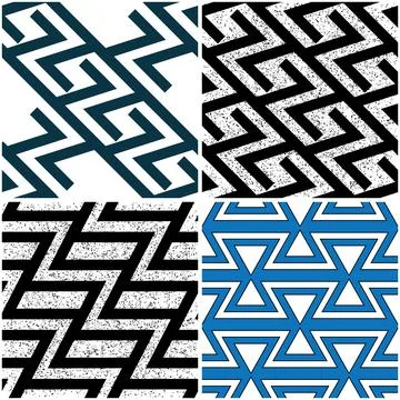 4 different vector patterns in the same package_d Stock Illustration